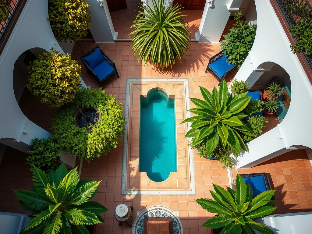 Calm courtyard vision