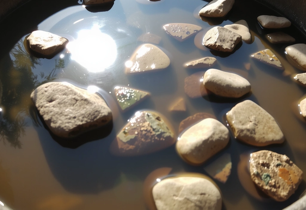 Calm water reflecting clarity